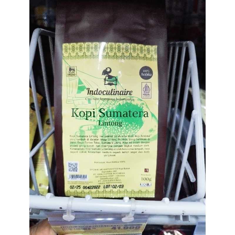 

Indoculinaire Kopi Sumatera 100gr