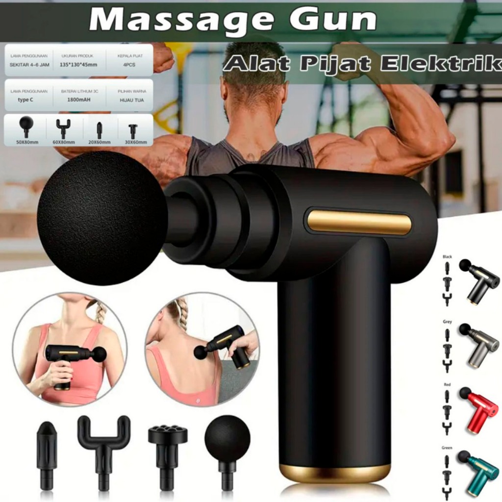 Promo Ralali Mesin Pijat Terapi Getar Otot Rechargeable / Massage Gun Pijat Relaksasi Portable