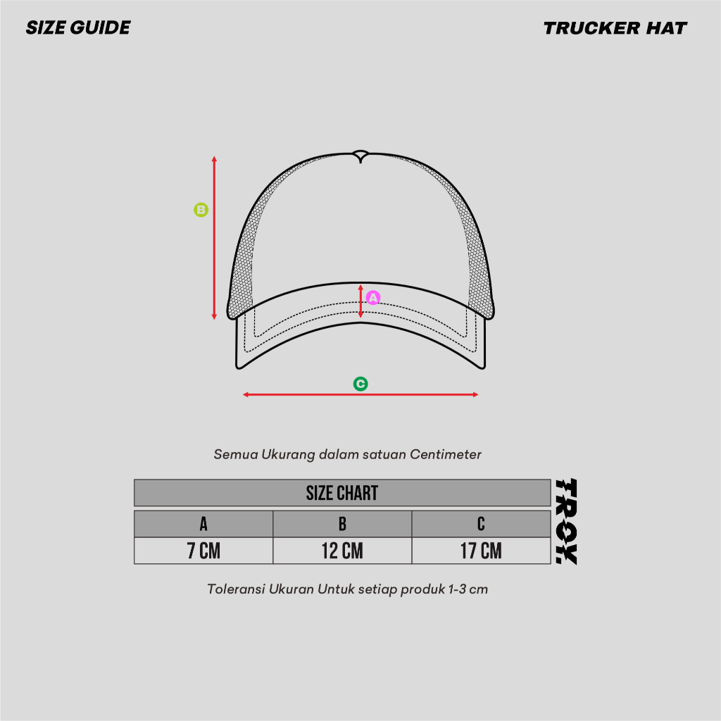 Troy Company Trucker Hat Topi Jaring Hitam Vulpine TC 2611