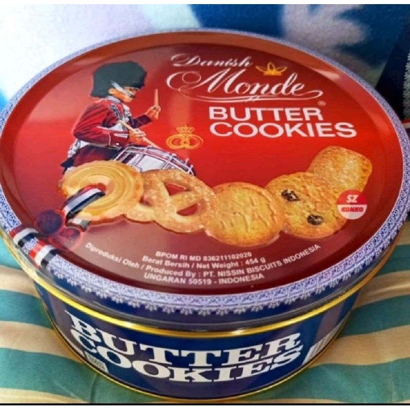 kaleng bekas Danish MONDE butter cookies 454gr hanya kaleng saja tanpa isian wafer toples wadah temp