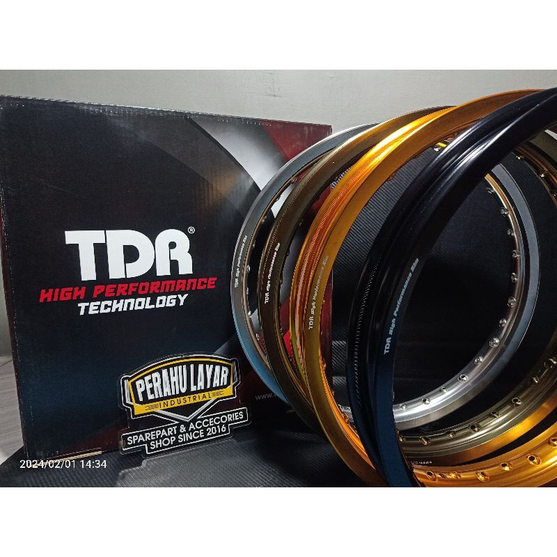 velg lingkar ruji jari TDR GOLD SILVER BLACK hitam gloosy mengkilap ring 17 w shape /Velg lingkat ri