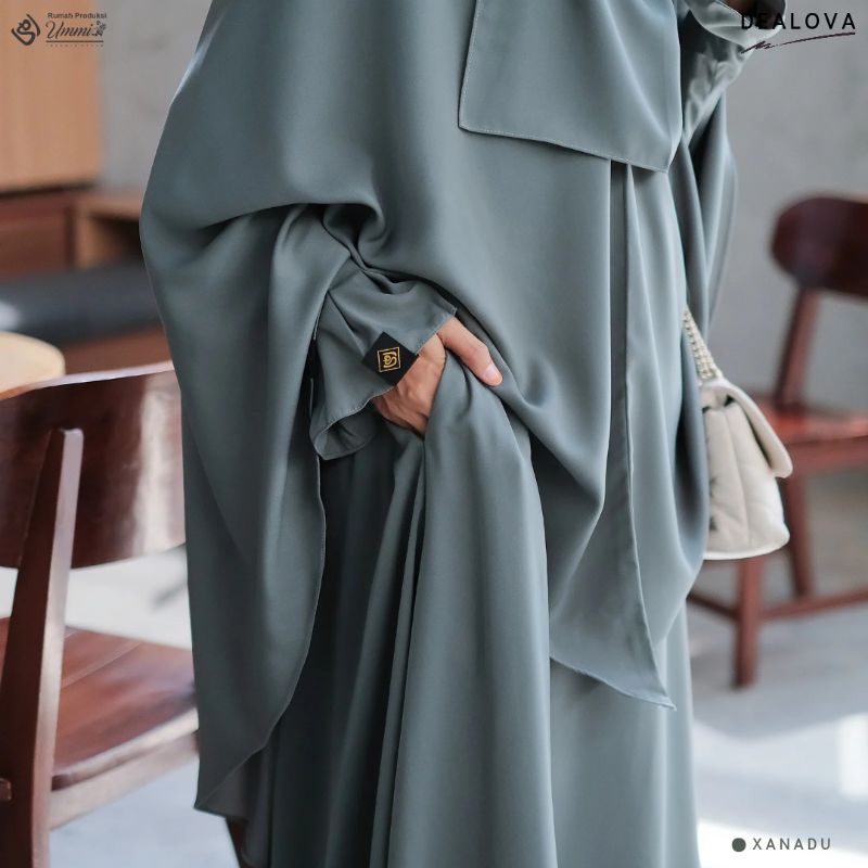 SET GAMIS DEALOVA ORIGINAL BY RUMAH PRODUKSI UMMI WARNA XANADU SIZE M