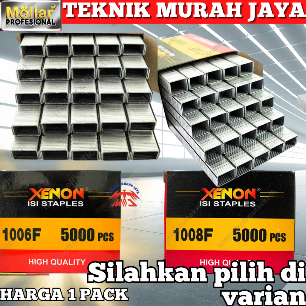 

XENON Isi Staples Tangan Manual 1006F / 1008F Gun Tacker Hekter Refill 5000 pcs