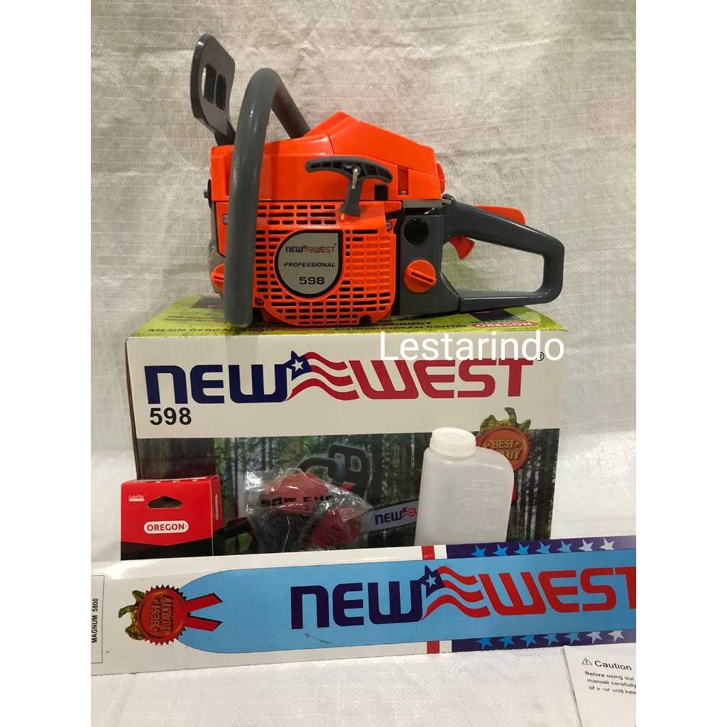 MURAH CHAINSAW NEWWEST 598 22" MESIN POTONG/MESIN GERGAJI KAYU, SIAP KIRIM DILUAR KOTA,FULLSET TINGG