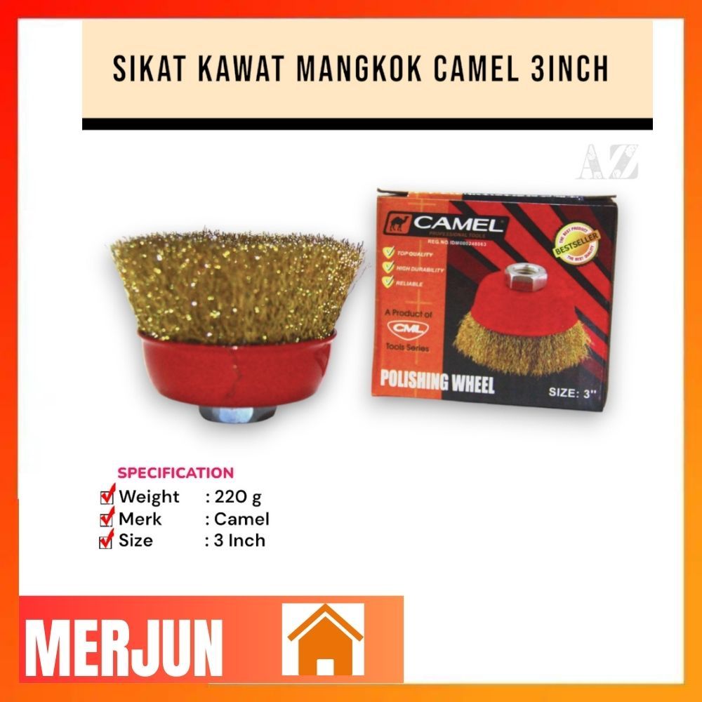 Sikat Kawat Kuningan Camel / Sikat Kawat Mangkok Kuningan