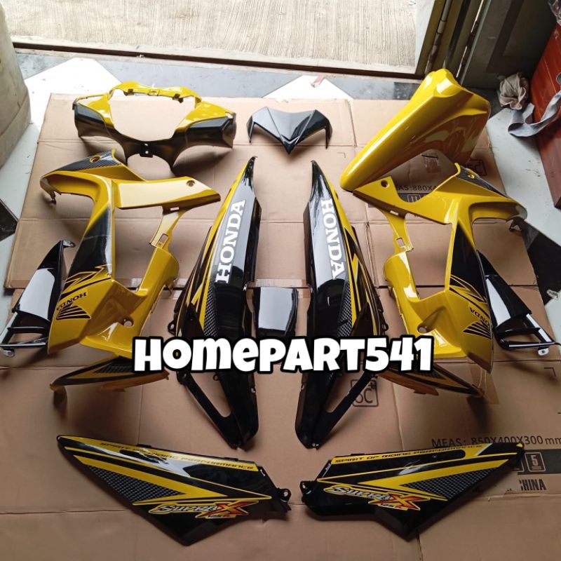 FULL BODY HALUS HONDA SUPRA X 125 NEW 125 BATMAN KUNING HITAM