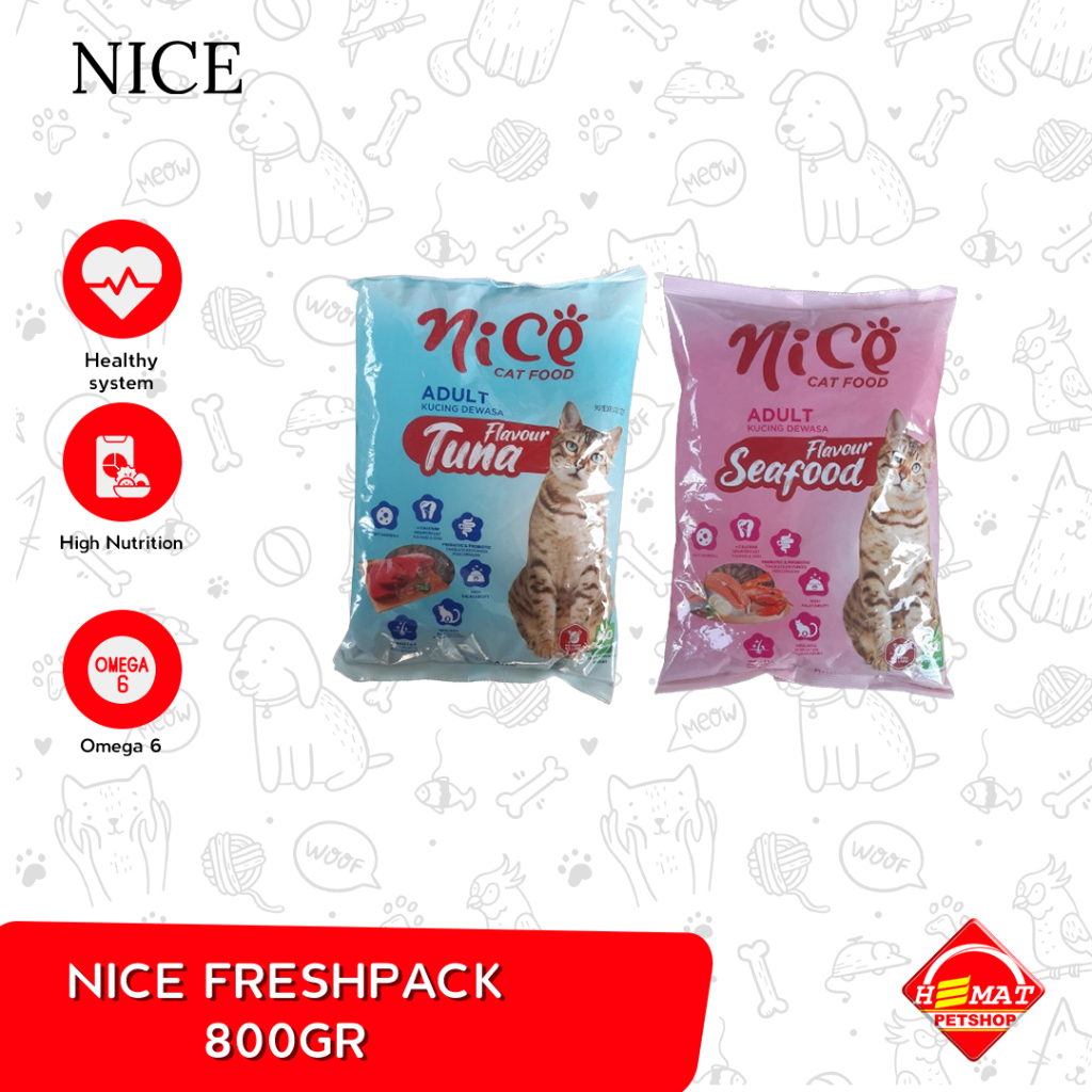 Nice Cat Food Repacking 1 Kg Makanan Kucing 1kg
