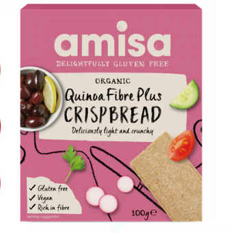 

Roti Kering Amisa Organic Crispbread Quinoa Fibre Plus 100 Gr