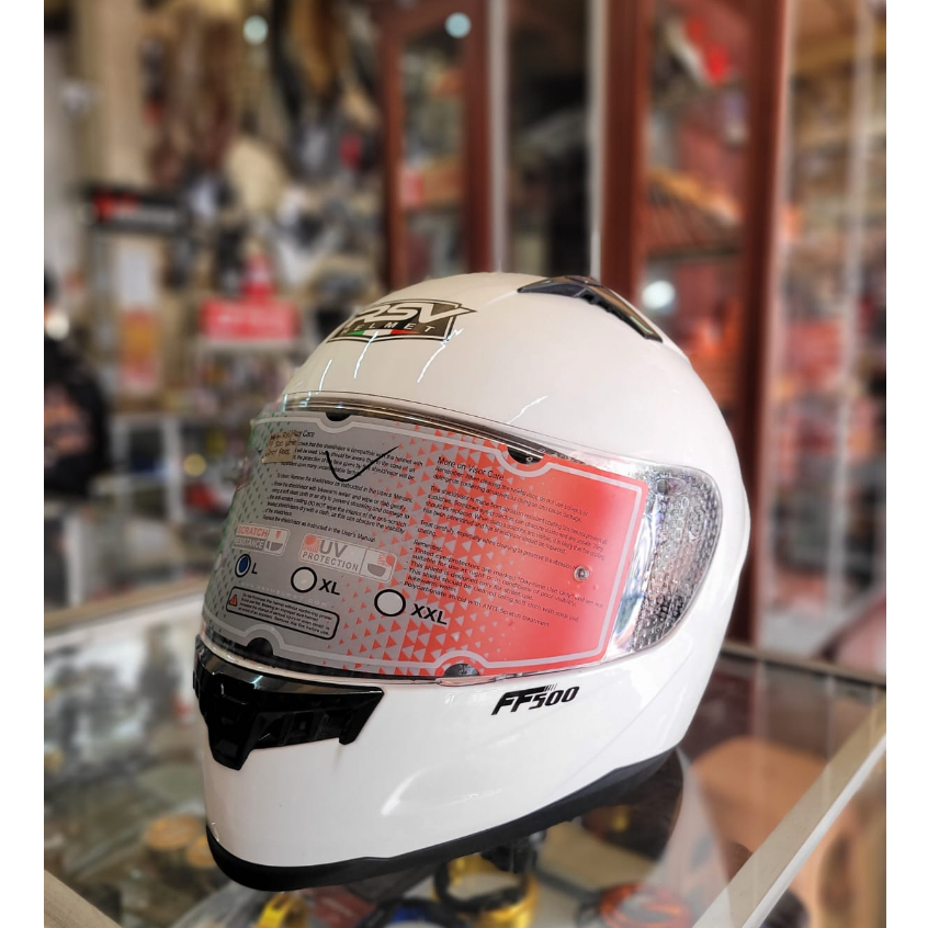 Helm RSV FF 500 Full Face White Glossy