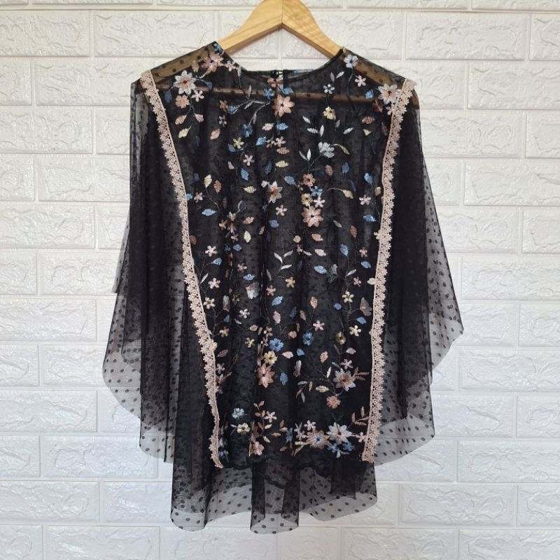 Kimaya cape outer blouse gardenia mix tile doty - By Maylandung