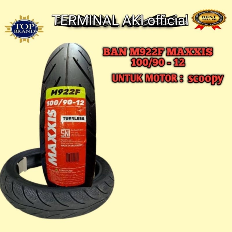 BAN LUAR TUBELESS DEPAN SCOOPY DONAT 100/90-12 MAXXIS DIAMOND