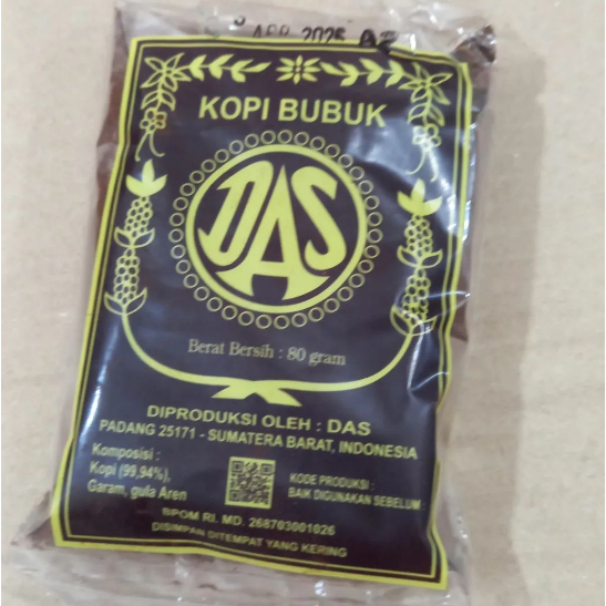 

DAS Bubuk Kopi Robusta Padang Asli Mutu Terjamin Per 80 Gram