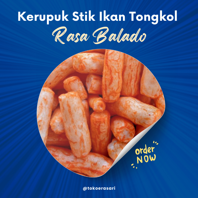 

Kerupuk Stik Ikan Tongkol Khas Klaten Rasa Balado Pedas | Stik Pedas Balado