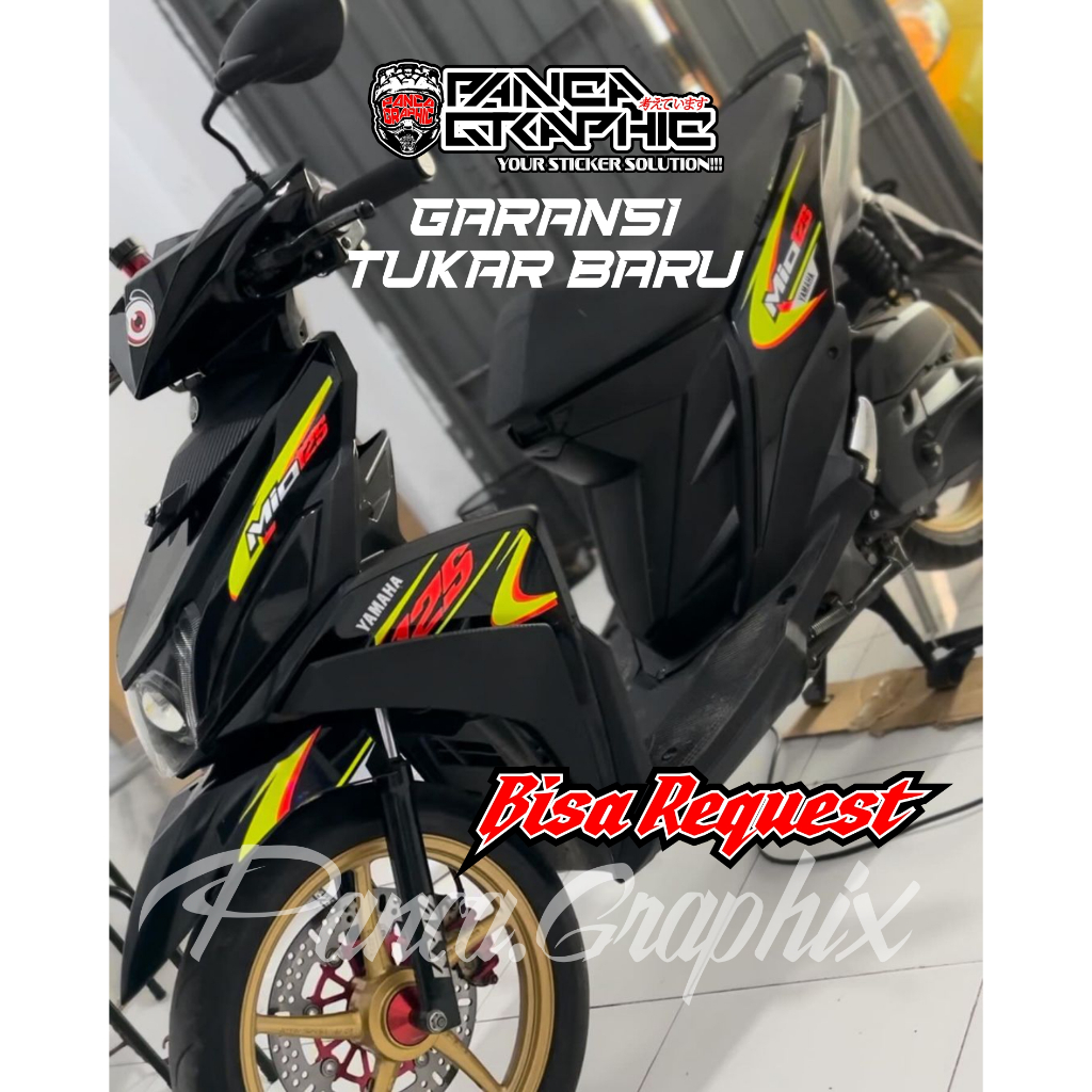 Sticker Striping Mio M3 Mio Z Mio 125 Keren Terbaru - Decal Stiker Setriping Variasi List Motor KOMB