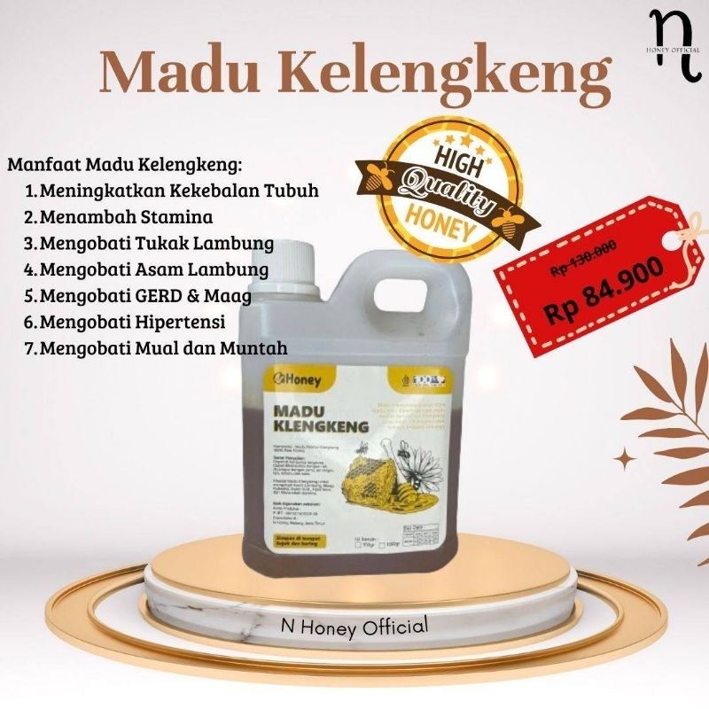 

N Honey - Madu Kelengkeng 1Kg - Madu klengkeng - GERD - Asam Lambung - Asli 100% Ampuh