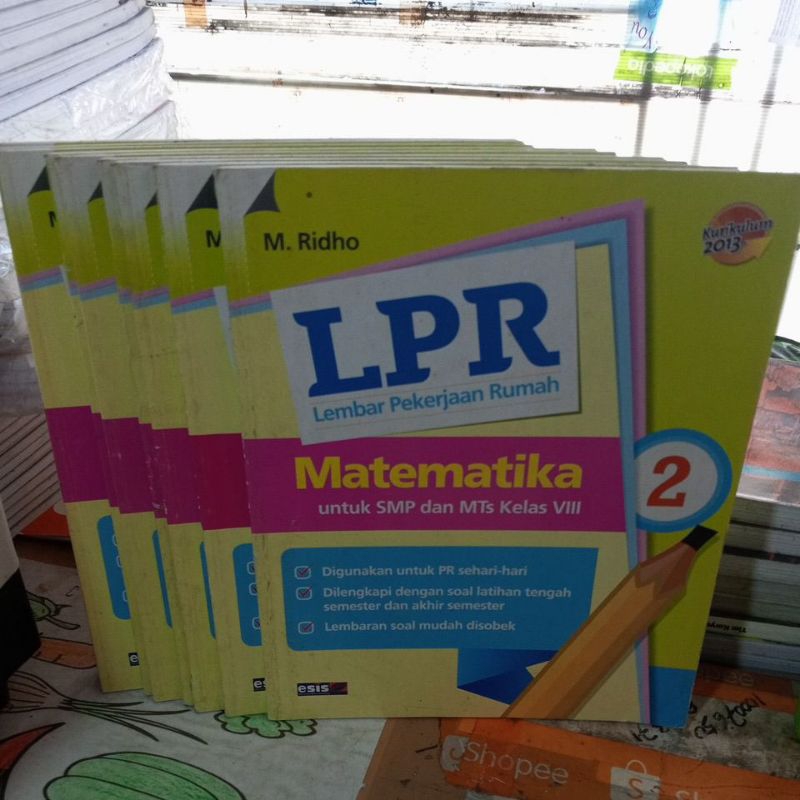 BUKU LEMBAR PEKERJAAN RUMAH (LPR) MATEMATIKA UNTUK SMP DAN MTS KELAS VIII/8/2; PENERBIT ERLANGGA