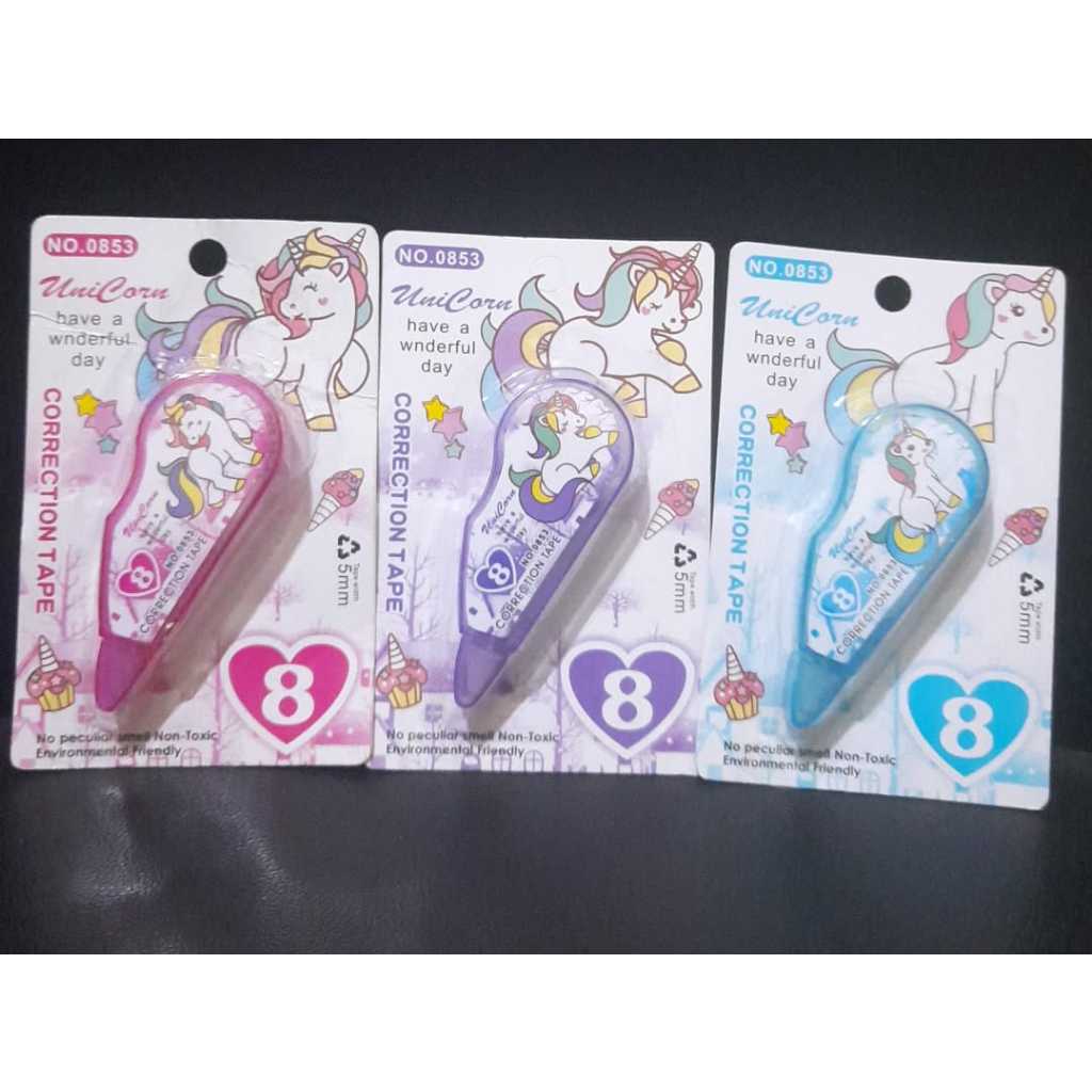 

Correction Tape / Tip-x Kertas 8m motif Unicorn