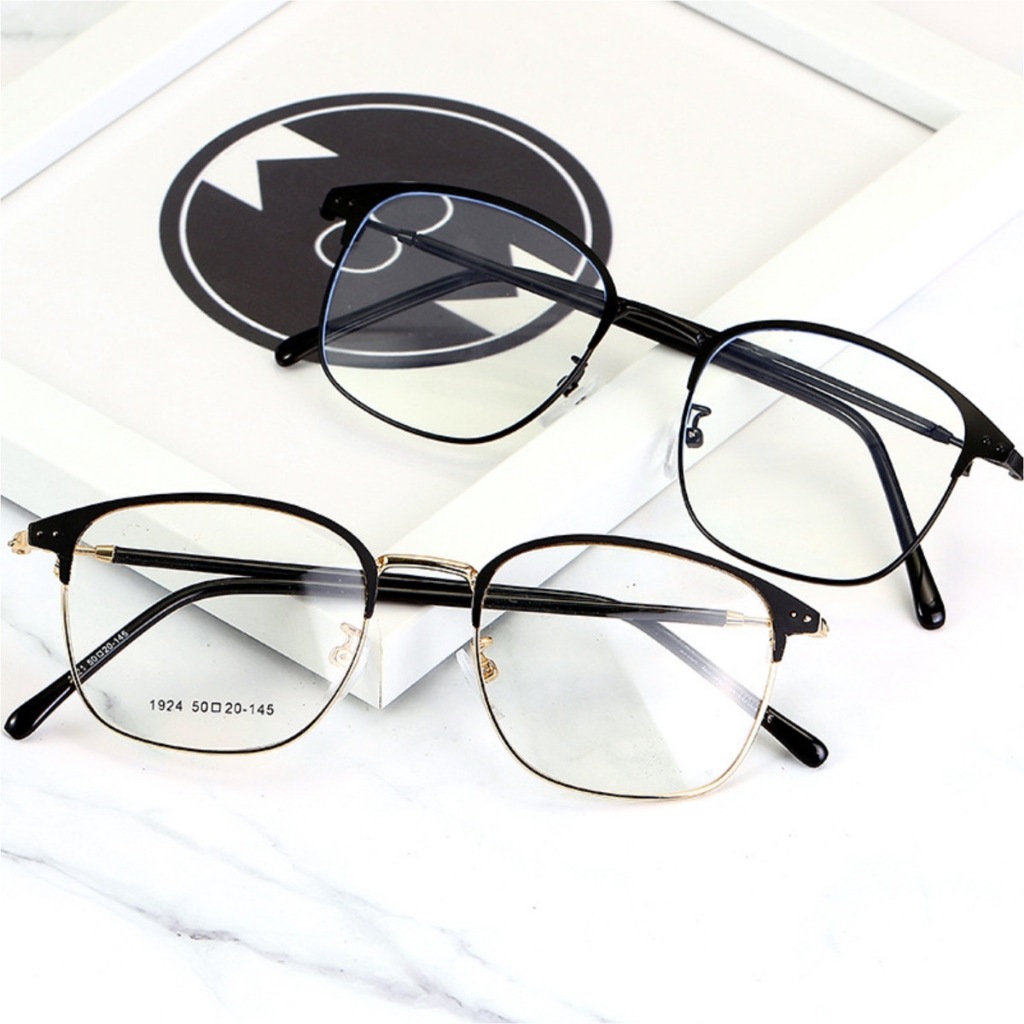 Kacamata Photocromic Anti Radiasi Kacamata Berubah Warna 1924 Frame Optik Plus/Baca