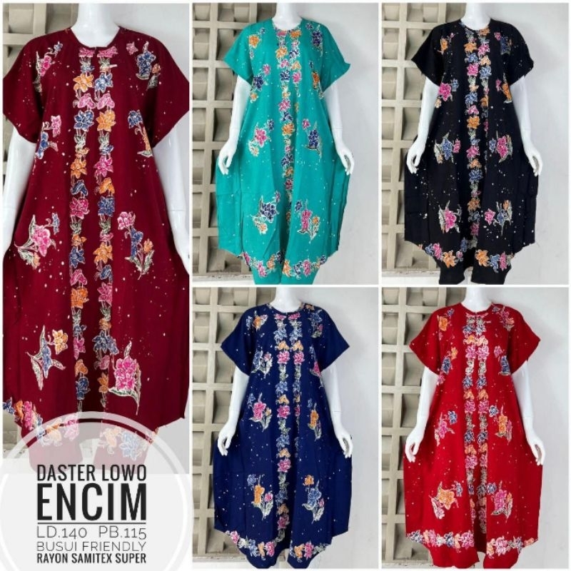 Daster lowo jumbo soft pastel sogan encim halus rayon candi mekar samitex batik cap