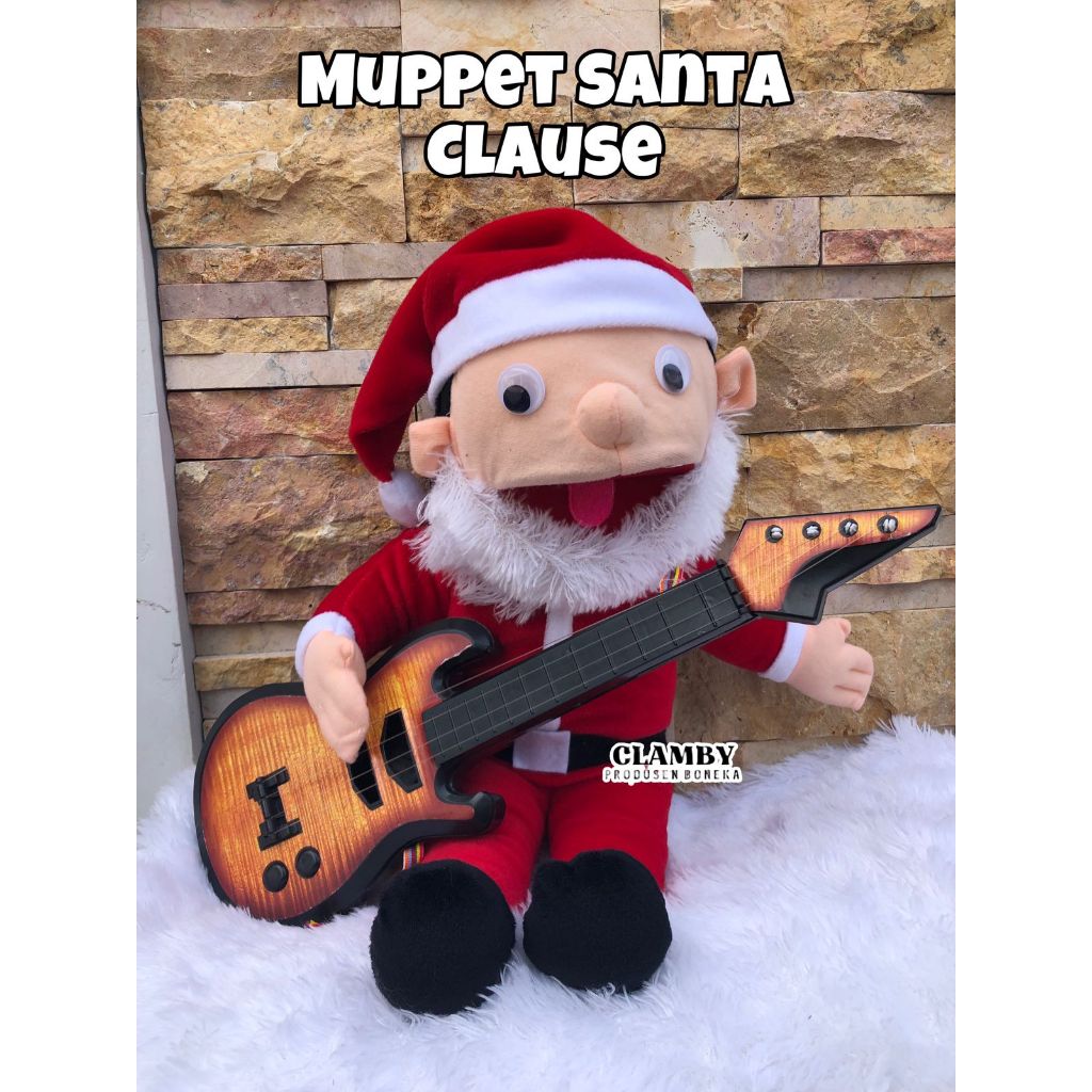 Muppet Santa Claus  Puppet Yesus Puppet Biksu | Boneka Dongeng Ventriloquist Natal Mulut Gerak