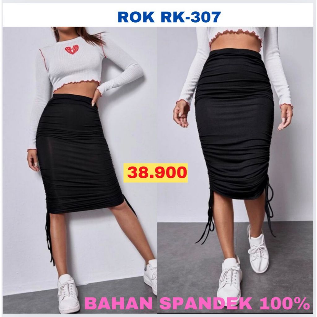 ROK KOREA SERUT (RK-307) BAHAN SPANDEK + KNITT WANITA