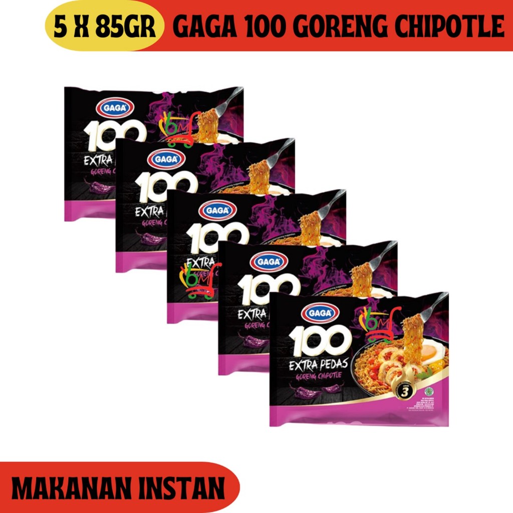 

5PCS Gaga 100 Goreng Chipotle Extra Pedas Level 3