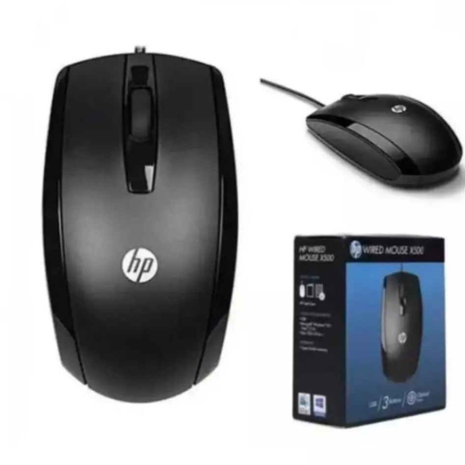 Mouse Wired Hp X500 USB Wired-Mouse Optical High Quality Mouse Kabel USB