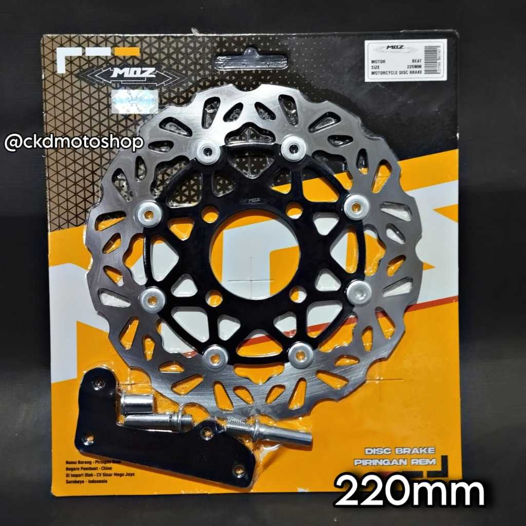 Piringan Cakram Beat 260mm Hitam MOS Model TDR Disc Brake Import Piringan Beat MOS 260mm