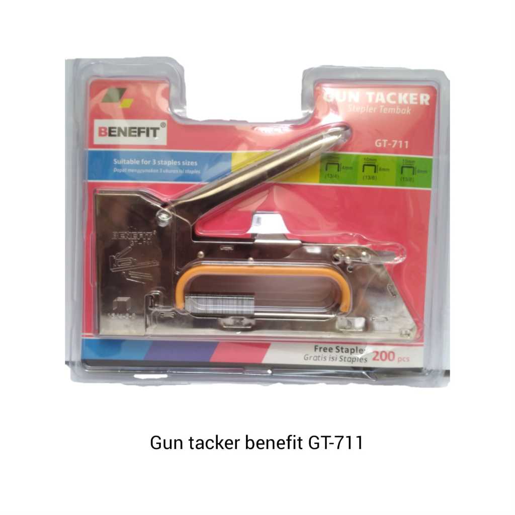 

Stapler Tembak GUNTACKER BENEFIT Besi GT-711 ( 13/4 ) ( 13/6 ) ( 13/8 ) Staples Gun