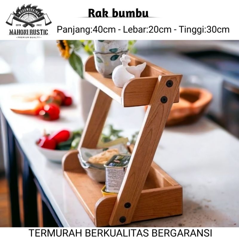 Rak bumbu rak toples rak kayu