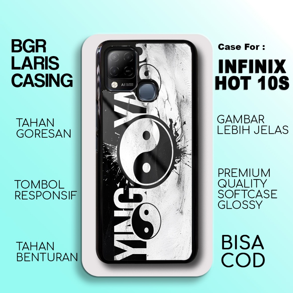 Case Infinix Hot 10s Terbaru Yin Dan Yang Casing Hot 10s Hardcase Softcase Glossy Kesing Terlaris