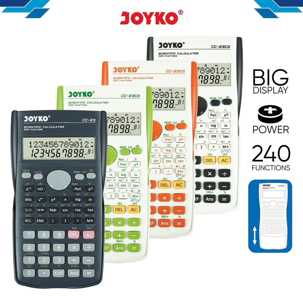 

Calculator Kalkulator Joyko CC23 Scientific 24 Functions KODE H2O9