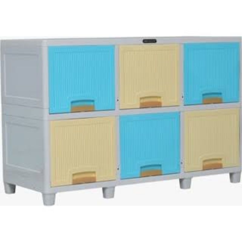 LEMARI PLASTIK NAPOLLY LOCKER BOX 3206 LOCKER ANAK NAPOLLY 6 PINTU