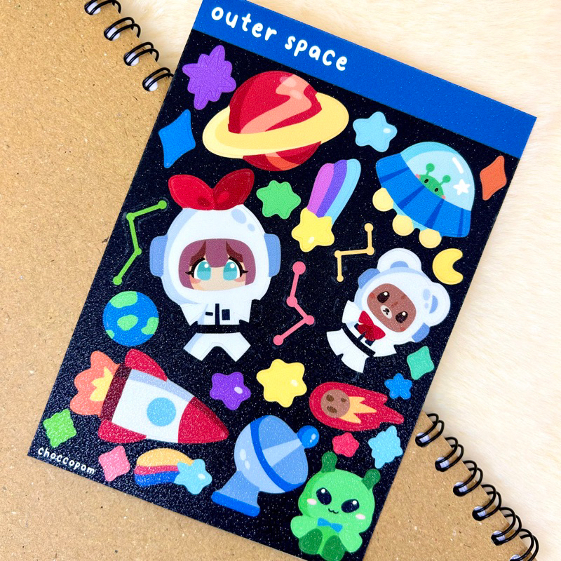 

Choccopom Deco Sticker Sheet - Outer Space