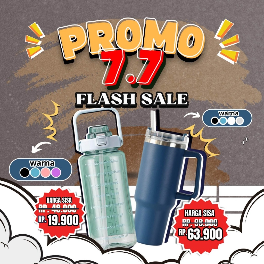 Botol Minum Motivasi / Botol Minum Viral / Botol Minum 2 Liter