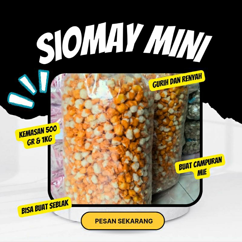 

Siomay mini kering 1kg bahan seblak dan cemilan