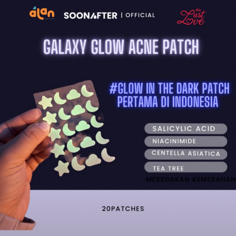 Last Love SOONAFTER Galaxy Glow In The Dark Acne Patch / Plester Jerawat Moon, star, cloud BPOM