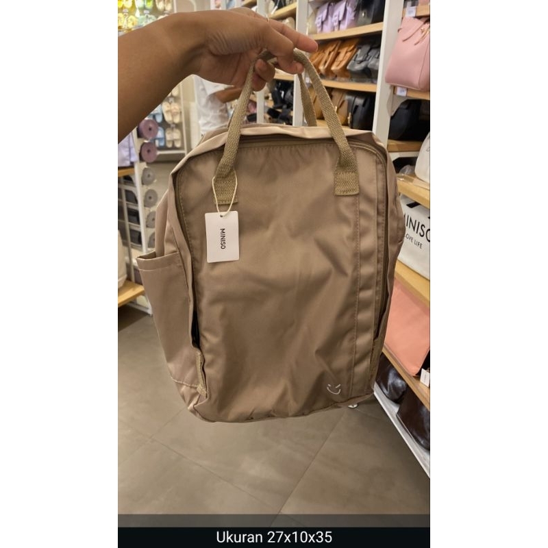 MINISO Fashionable  backpack, tas ransel miniso surabaya