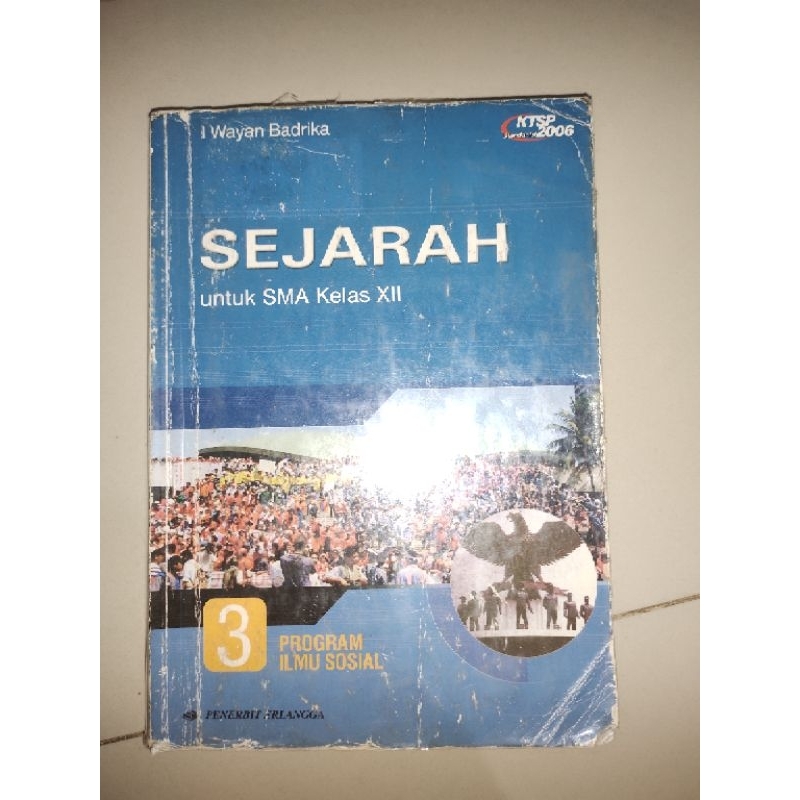 Buku Sejarah Kelas XII KTSP 2006 Penerbit Erlangga Original (Bekas)