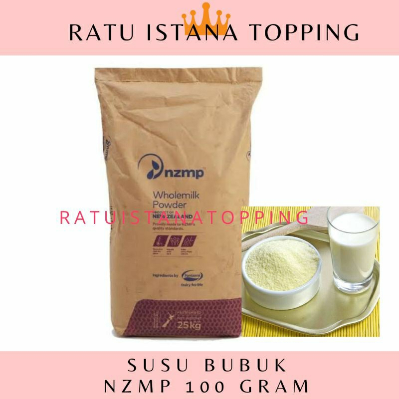 

SUSU BUBUK NZMP 100 GRAM REPACK FULL CREAM WHOLEMILK POWDER