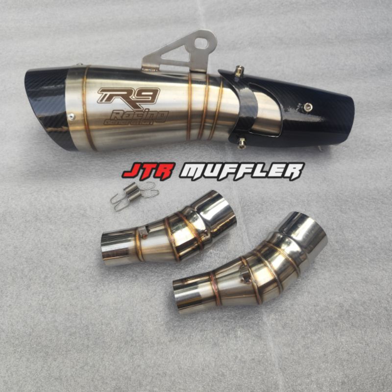 silincer Knalpot R9 h2 ss Ninja 250 karbu ninja 250 fi R25 mt25 ninja 250rr mono Z250 Z250sl