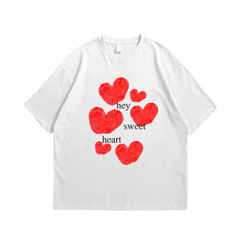 OVERSIZED-TEE SWEETHEART WHITE
