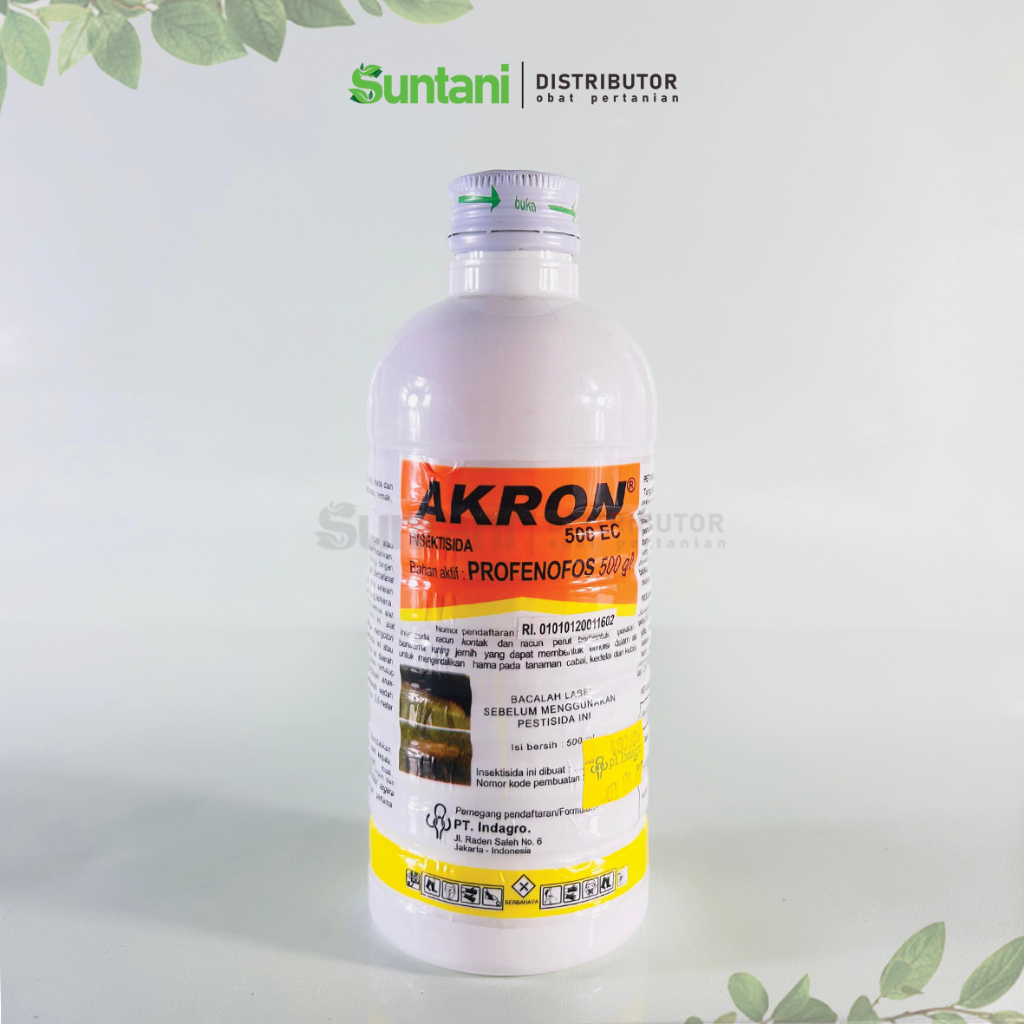 Akron 500 EC 500 ml - Insektisida kontak - ( obat racun Pembasmi hama Ulat Grayak cabai ) Original