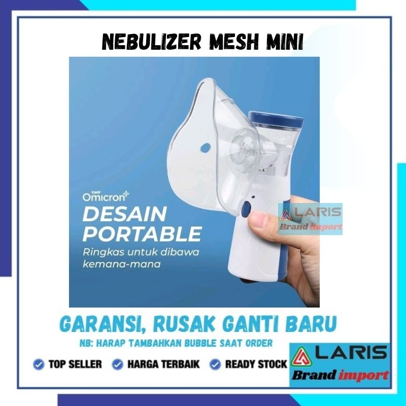 NEBULIZER MESH MINI INHALER PORTABLE ELECTRIC BATERAI TERAPI PERNAPASAN ASMA BRONKITIS NEBULIZER MES
