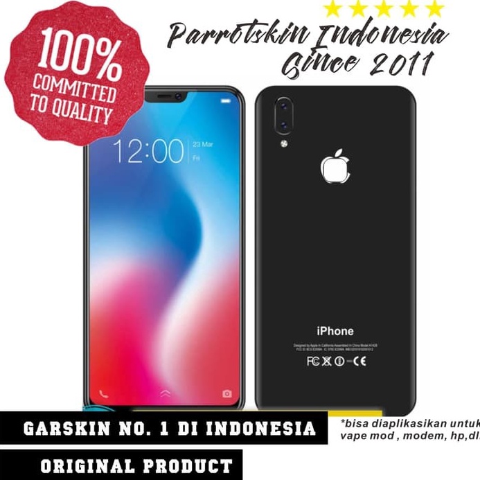 MANTAP Garskin Skin Oppo A37 A39 A3S A1k F3 F5 F7 dll Iphone Style Black