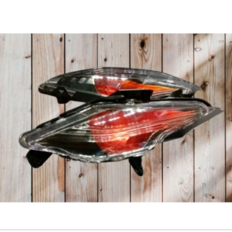 Lampu Sen Reteng Depan Beat Duluxe 2020 2021 2022 2023 Custom Hitam Oranye Fullset Sepasang Kanan Ki