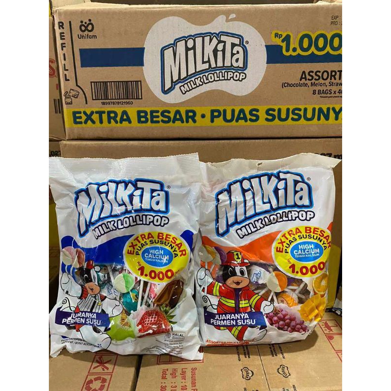 

Permen Milkita Lollipop refill isi 40pcs