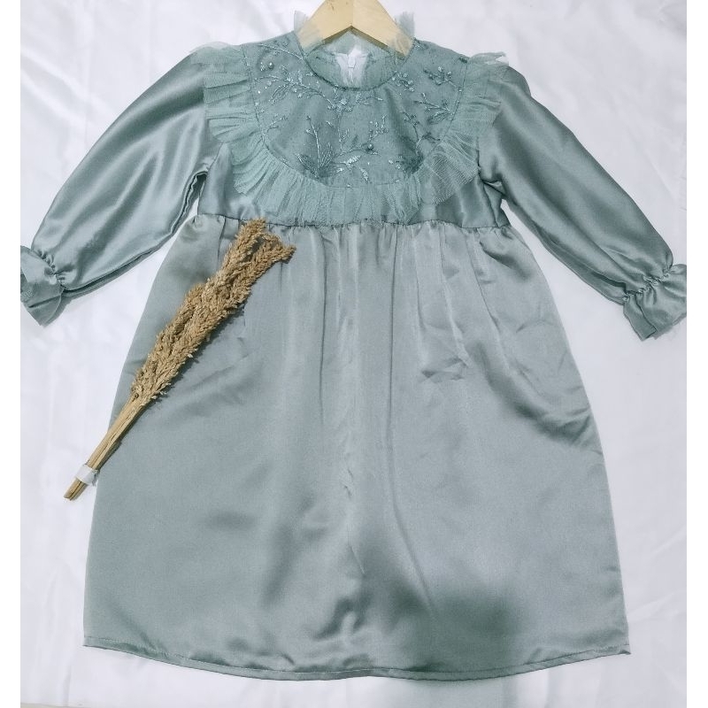 dress brokat anak/dress kondangan/baju anak 1-4tahun