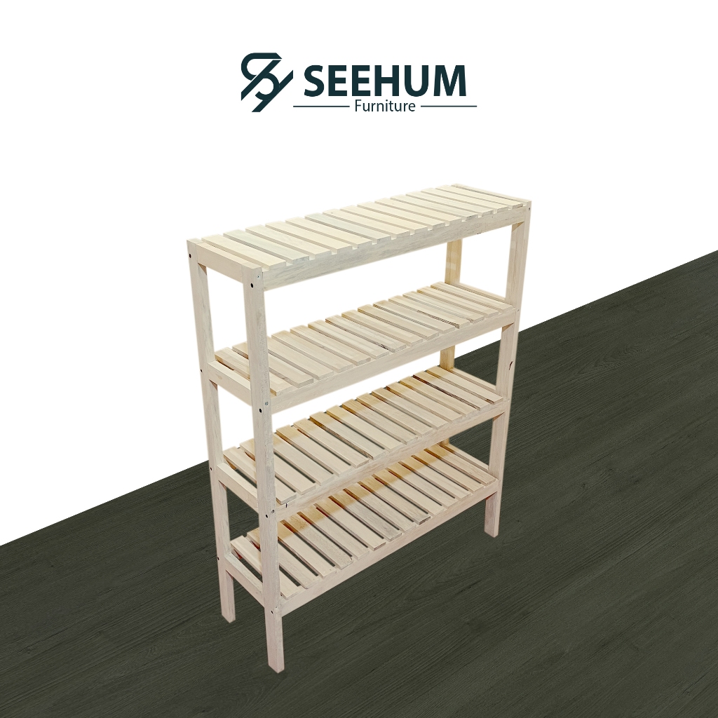 RAK KAYU SERBAGUNA MINIMALIS PERABOTAN RUMAH TANGGA TINGKAT 4