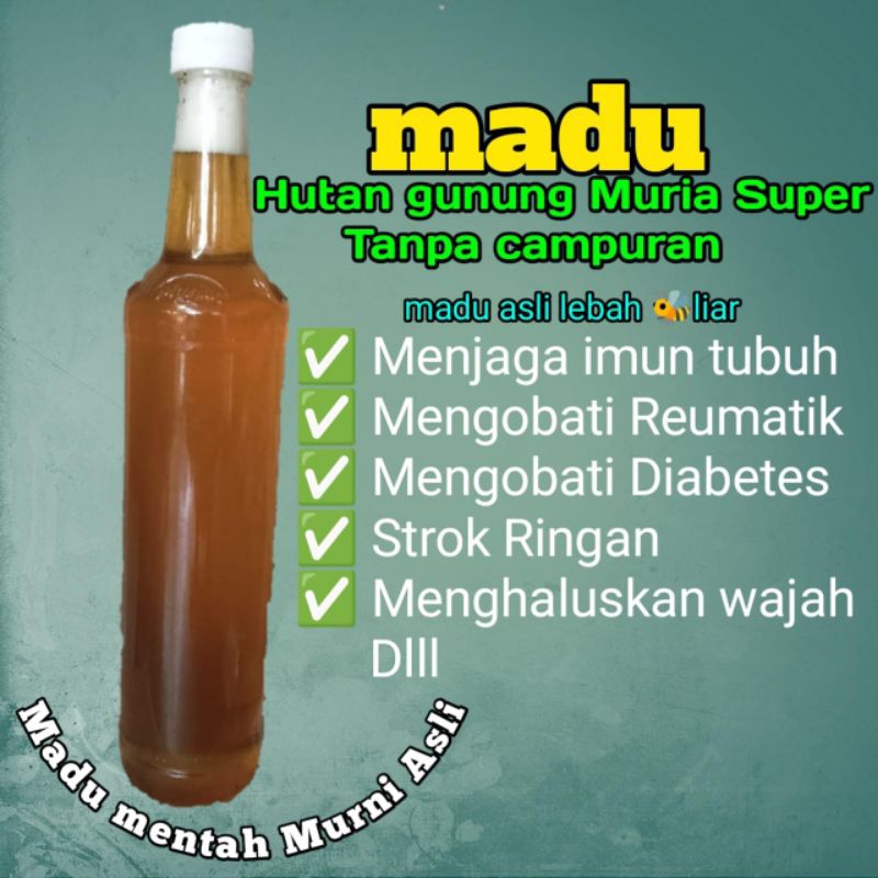 

madu super murni asli dari hutan gunung muria 460ml